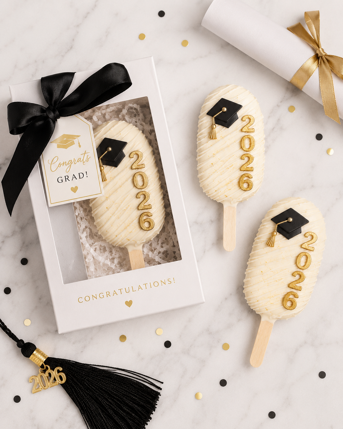 Graduation Themed Cakesicle